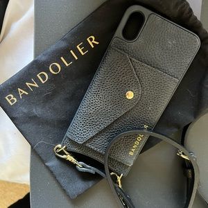 Bandolier - case + strap (black/gold trim) for iPhone XS MAX